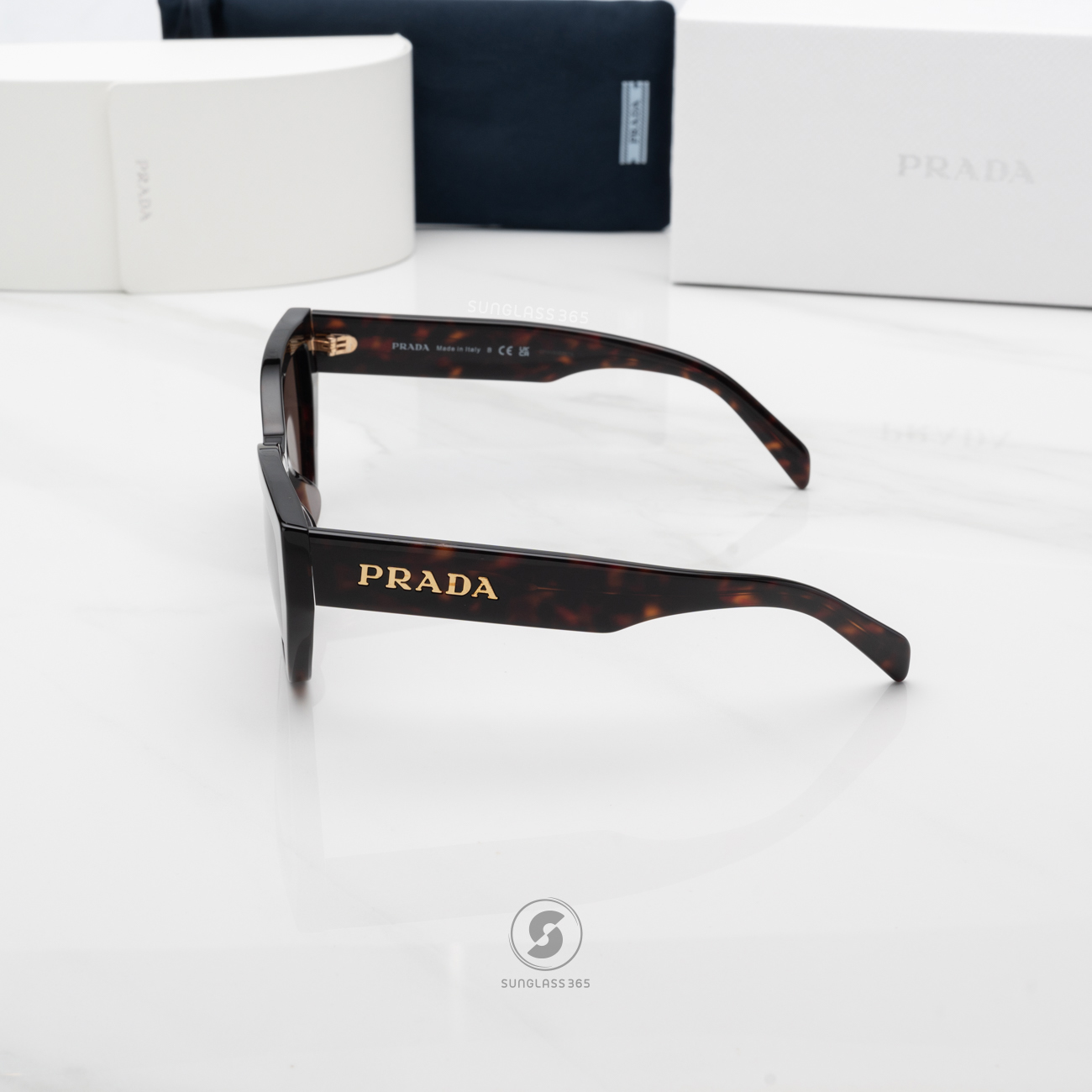 PRADA PRA09SF 16N5Y1 Briar Tortoise