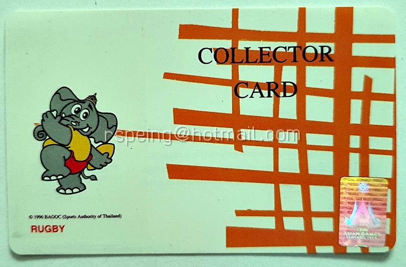 บัตร Collector Card 13th Asian Games : Rugby