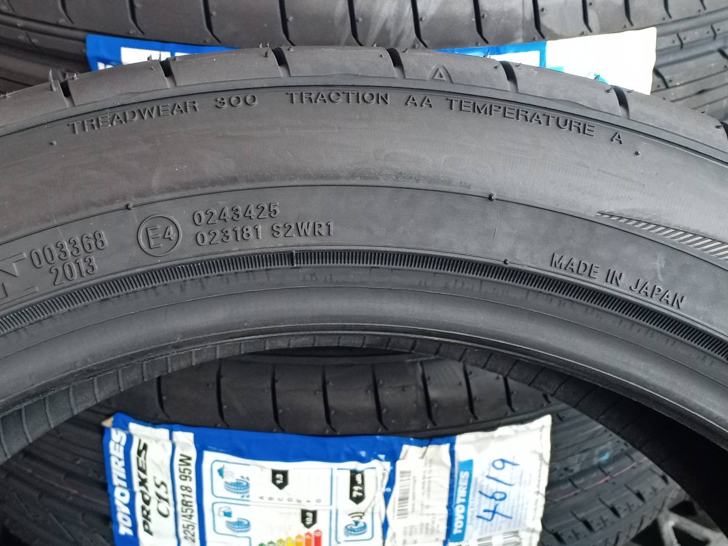 TOYO 225/45R18 PROXES C1S 95W MADE IN JAPAN