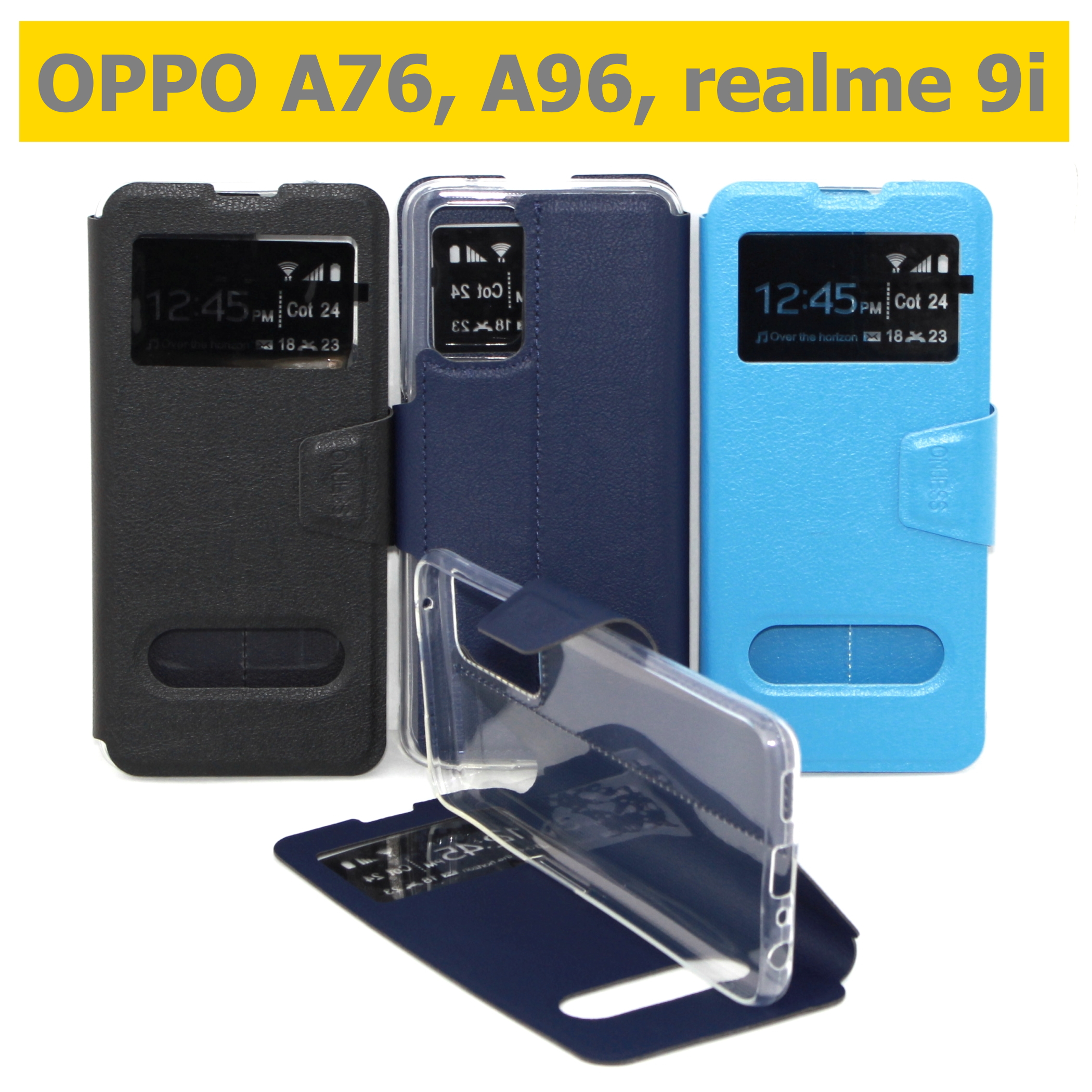 เคส realme 9i , OPPO A76 , A96 - เคสฝาพับ เรียวมี ออปโป้ โชว์เบอร์ วางตั้งได้