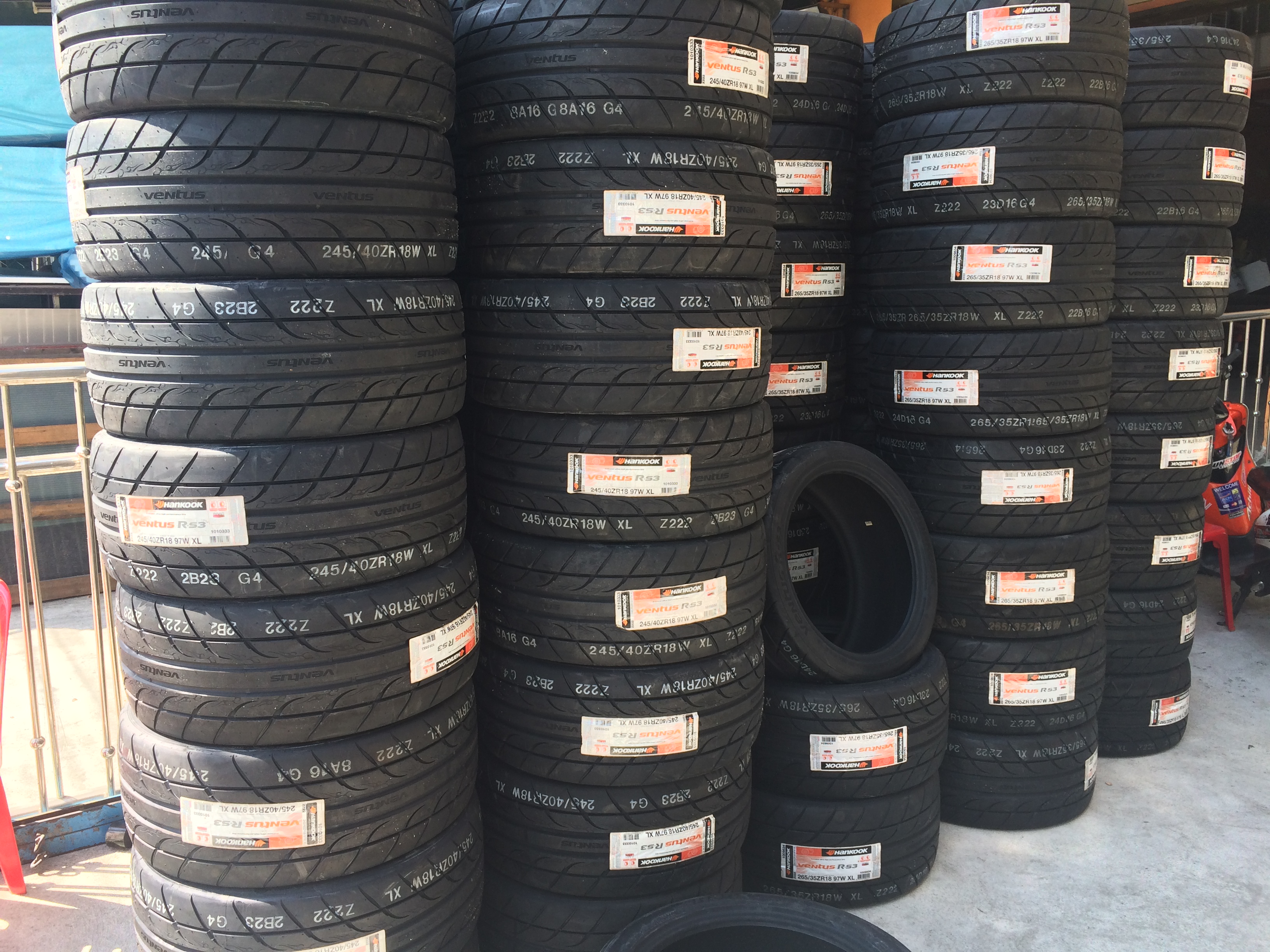 HANKOOK RS-3 195/50-15 เส้น 2500 4เสน้จ่ายแค่ 9000 บาท