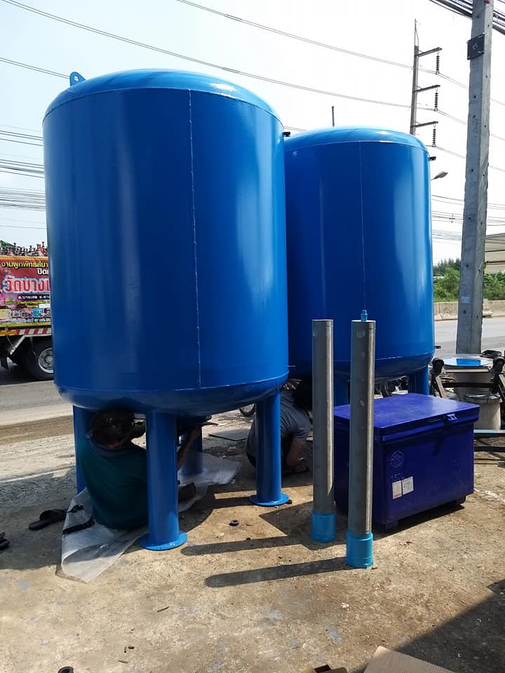 ถังกรองน้ำแบบเหล็ก สำหรับกรองน้ำบาดาลและประปา