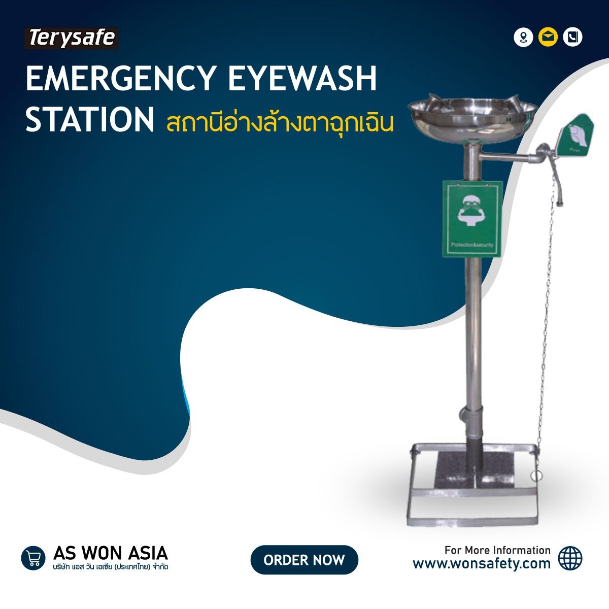 Emergency Eyewash Model.E150-SS