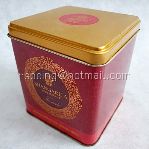 กล่องขนมไหว้พระจันทร์สีแดง ฝาสีทอง เชียงการีลา