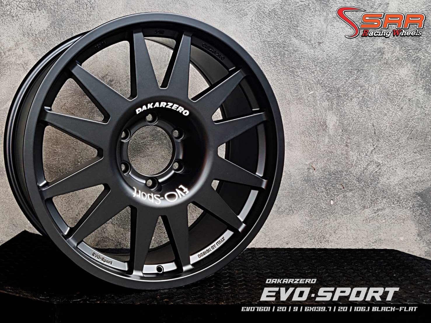 LTC : EVO SPORT 20X9 6H139.7 ET 20 BLACK-FLAT (ดำด้าน)