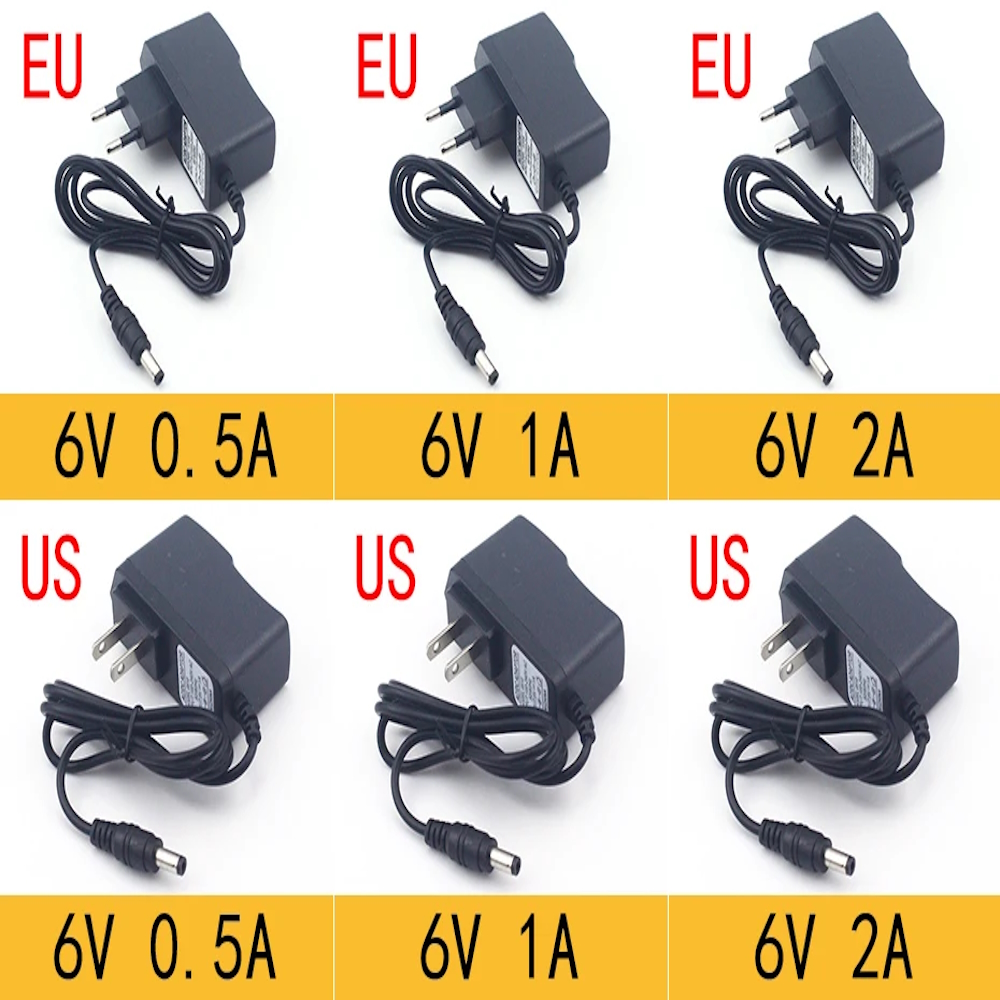 Adapter 5V 6V 9V 12V อะแดปเตอร์ 5V 9V 6V 12V กระแส (1A // 2A)