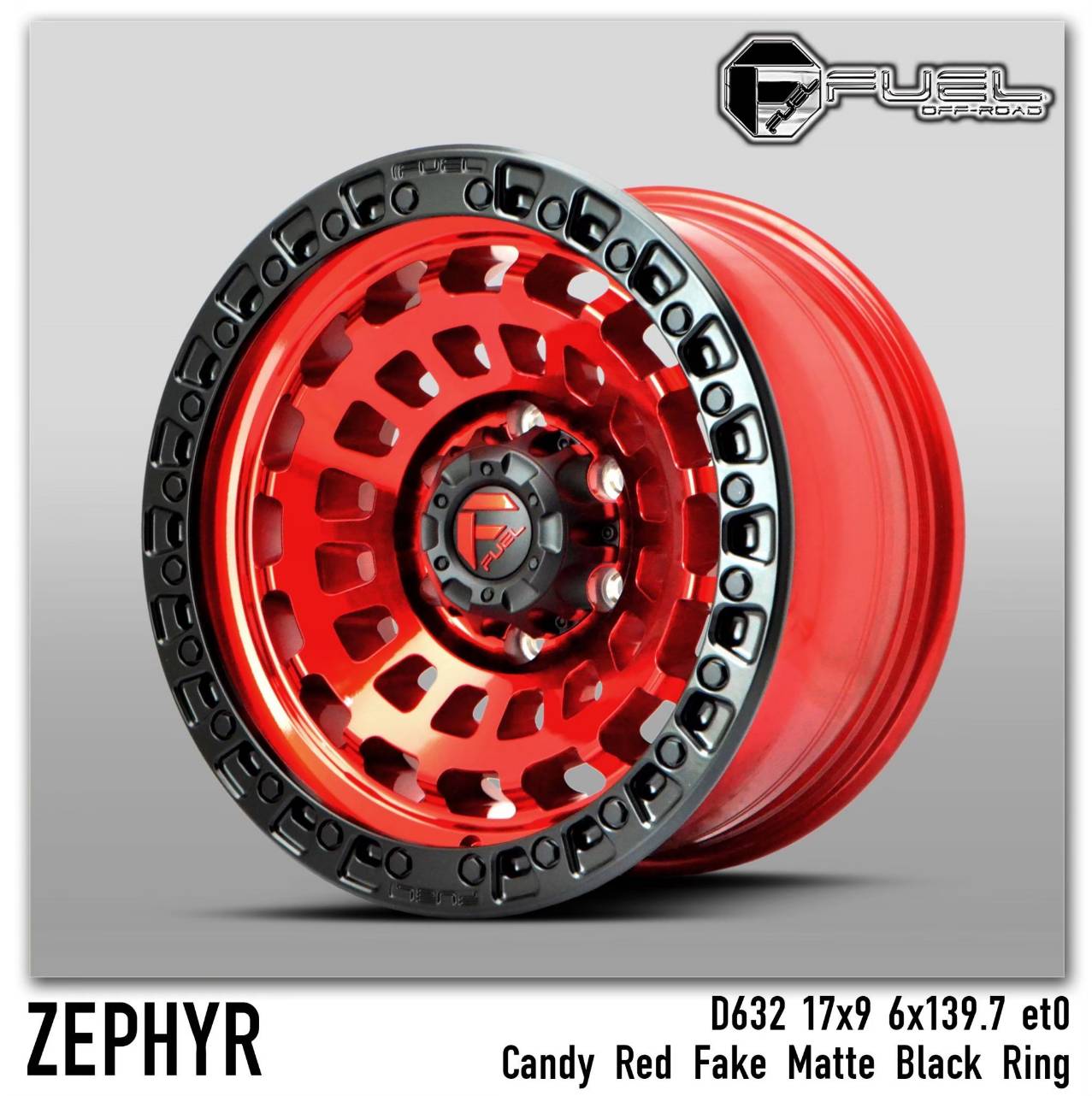 ล้อแม็ก USA. แท้ FUEL ZEPHYP D632 17x9.0 139.7 ET+0 ราคาพิเศษ
