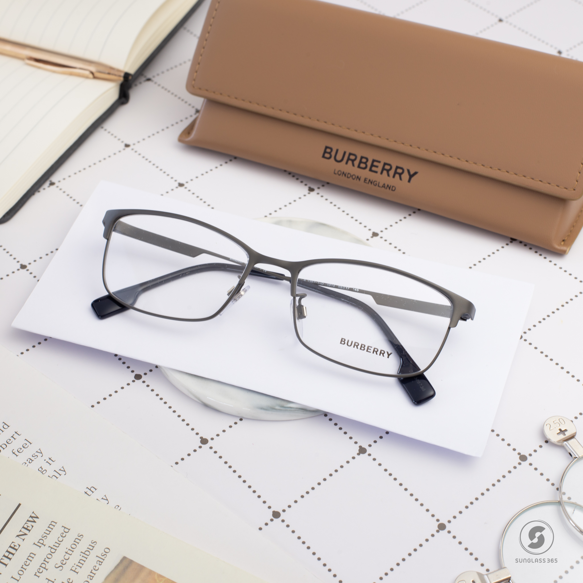 BURBERRY BE1357TD 1003 Gunmetal / Black
