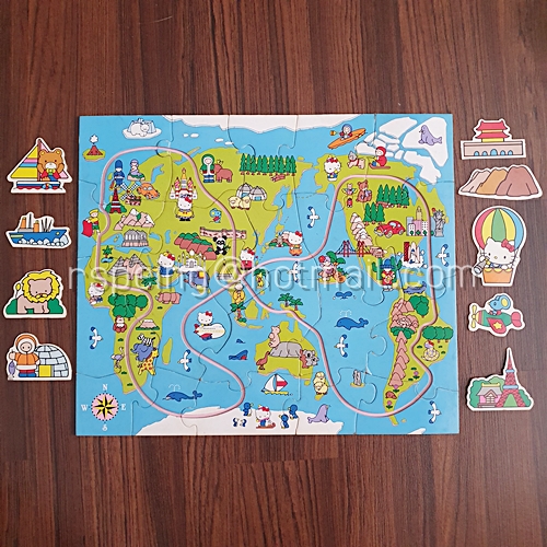 จิ๊กซอว์ 20 ชิ้น ปี 1997 Hello Kitty Around The World (ไม่มีเครื่องบิน)