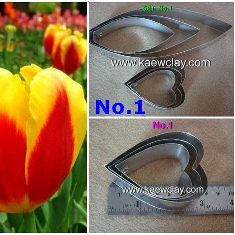 พิมพ์ตัดดอกทิวลิป(Aluminum mold cutter TULIP + leaves )