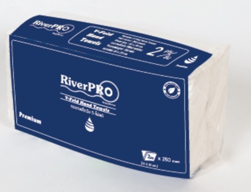 กระดาษเช็ดมือ RiverPro V-Fold Premium 2 ชั้น