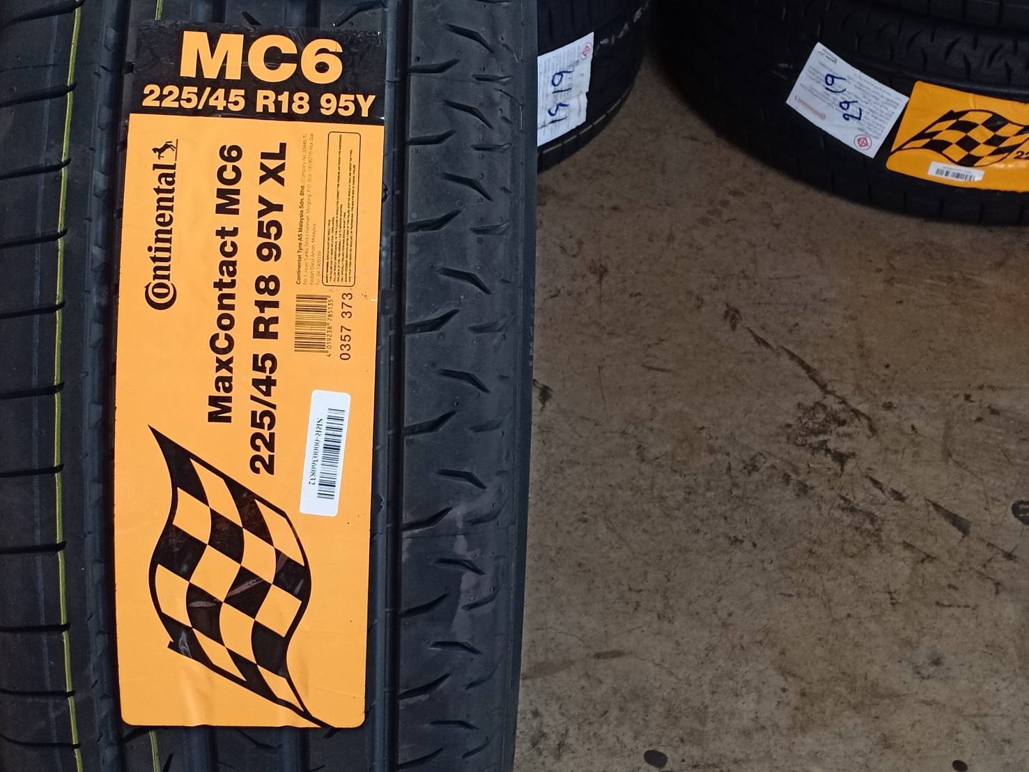 CONTINENTAL MC6 225/45-18 ปี19 มาใหม่ ราคาถูกกว่าเดิม