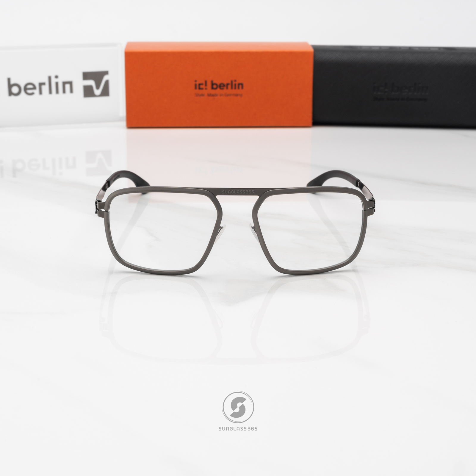 กรอบแว่น IC BERLIN Rhodium Graphite Gunmetal
