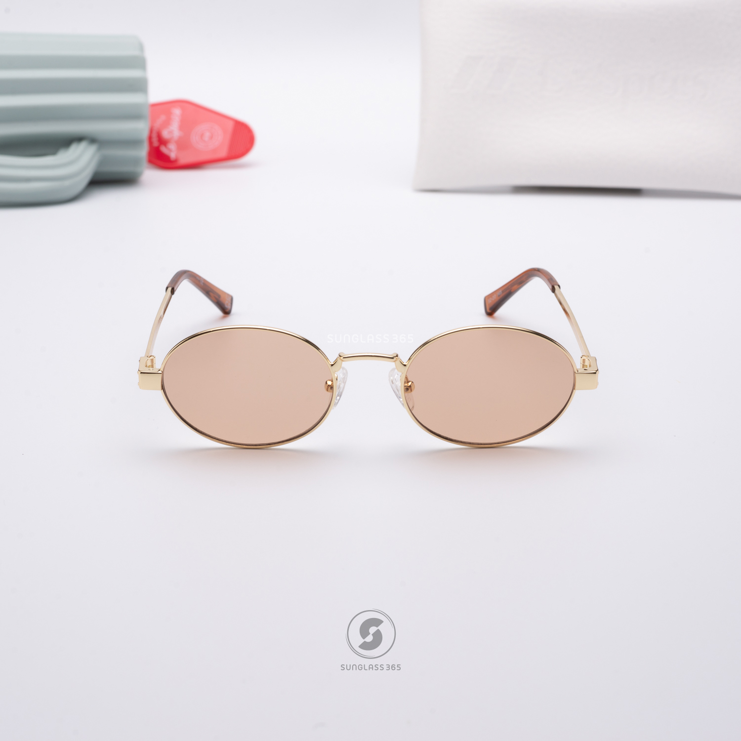 แว่นกันแดด Le Specs LSP2452453 POSEIDON DEUX Gold - Tan Tint