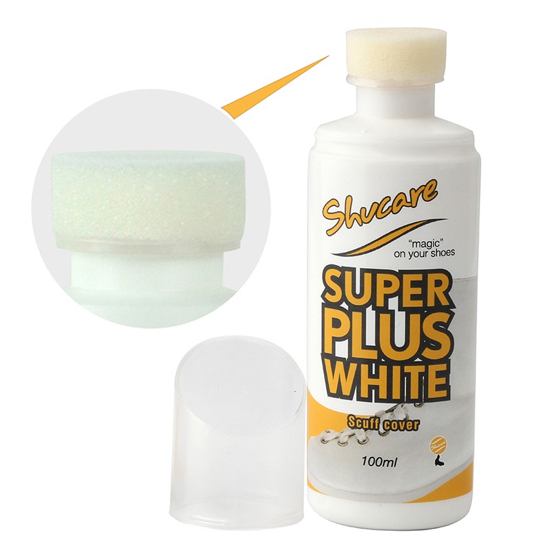 น้ำยาแก้ขอบยางเหลือง แบบหัวป้าย Super Plus White 100 ml.