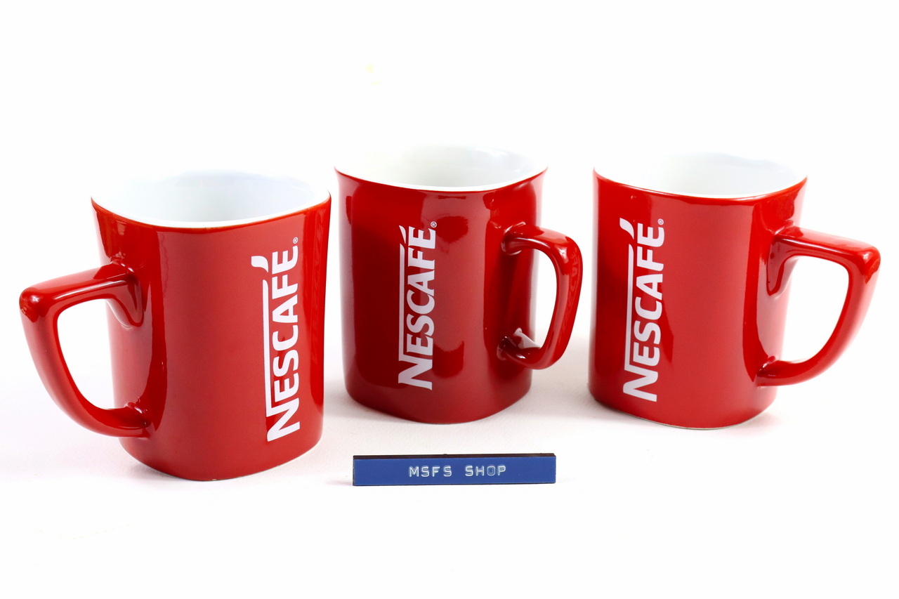 Nescafe แก้วกาแฟสีแดง คละแบบ