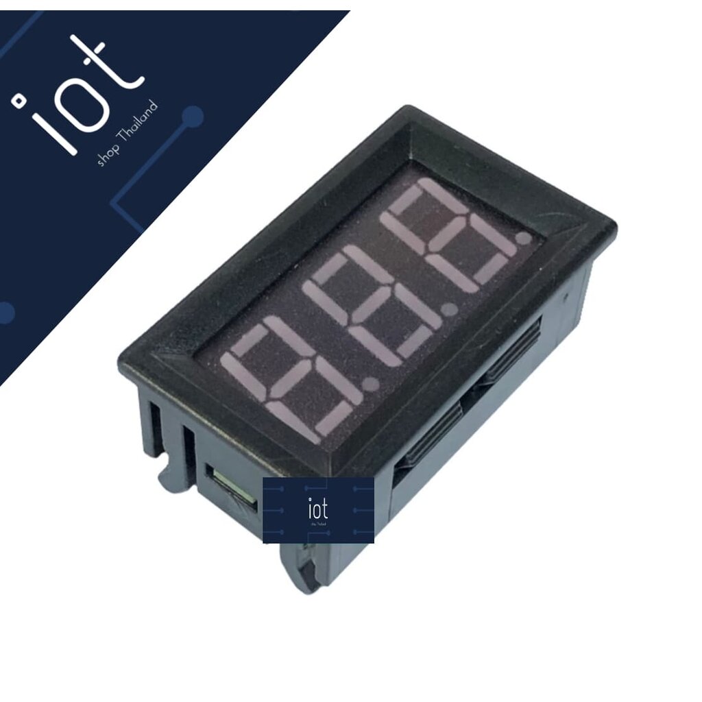 LED Digital Amp Meter DC 0-10A ขนาด 0.56 นิ้ว สีแดง วัดกระแสไฟตรง