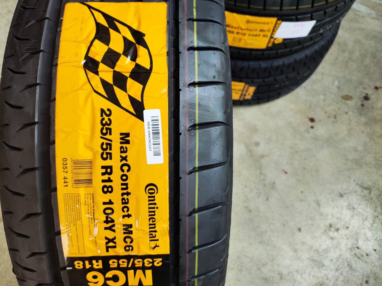 ยาง ใหม่CONTINENTAL รุ่นMAXCONTACT MC6 ขนาด 23555R18