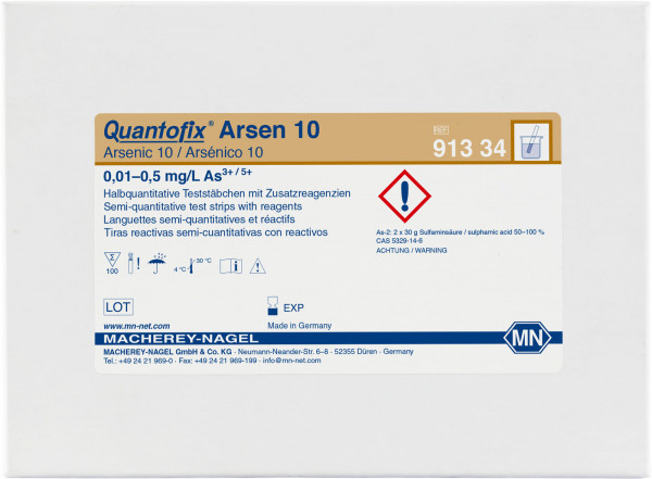 QUANTOFIX® Arsenic 10 91334 กระดาษทดสอบสารหนู 10
