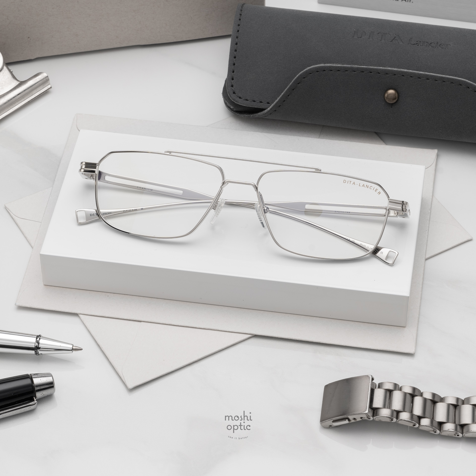 แว่นสายตา DITA LANCIER DLX135 A 04 with Blue Control Lens