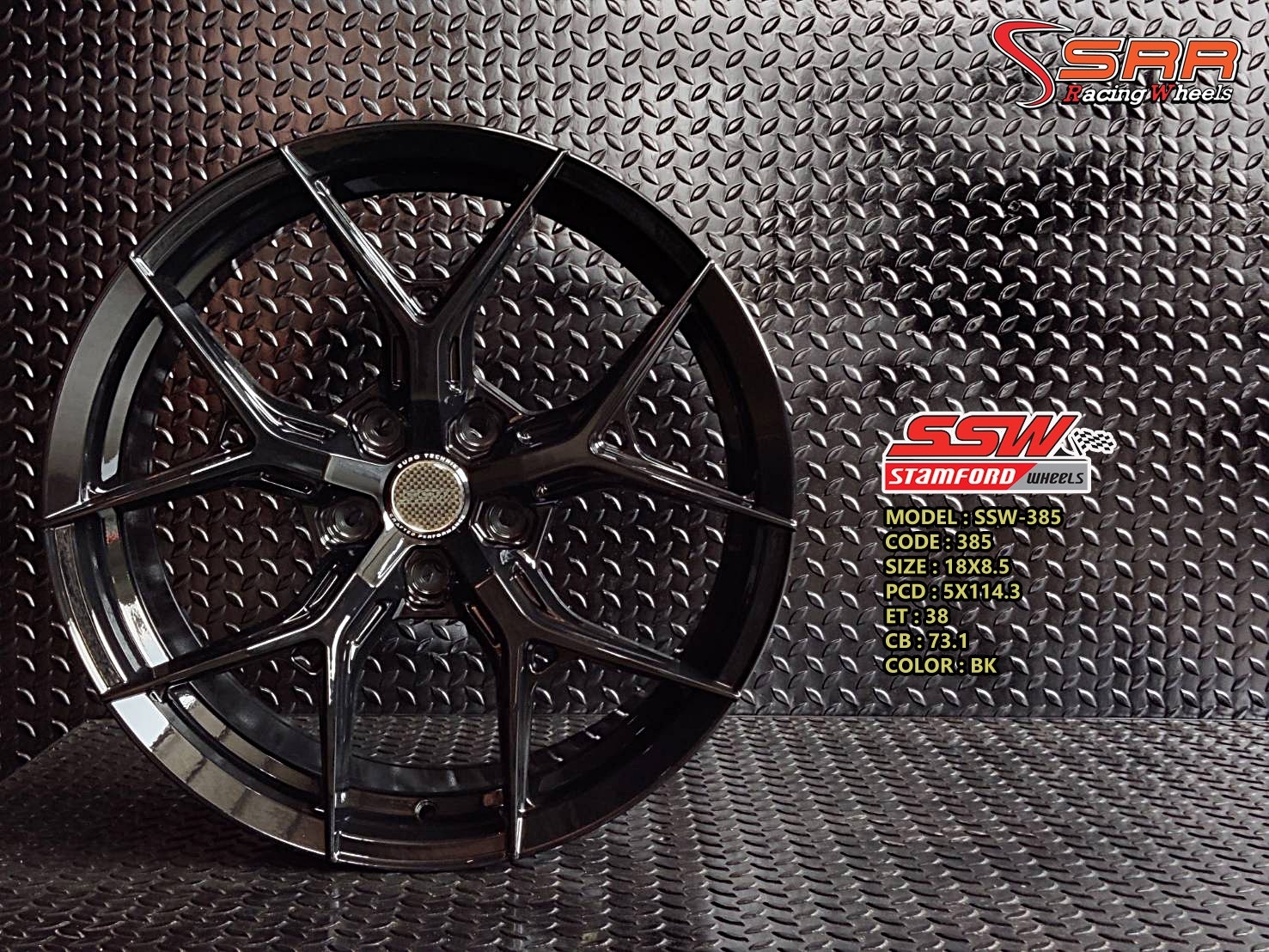 SSW385 18X8.5 5X114.3 38 BK (ดำเงา)