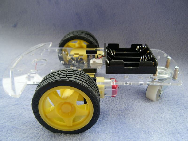 Smart car 2WD chassis car tracing robot car chassis with a code disk / speed / send the battery box