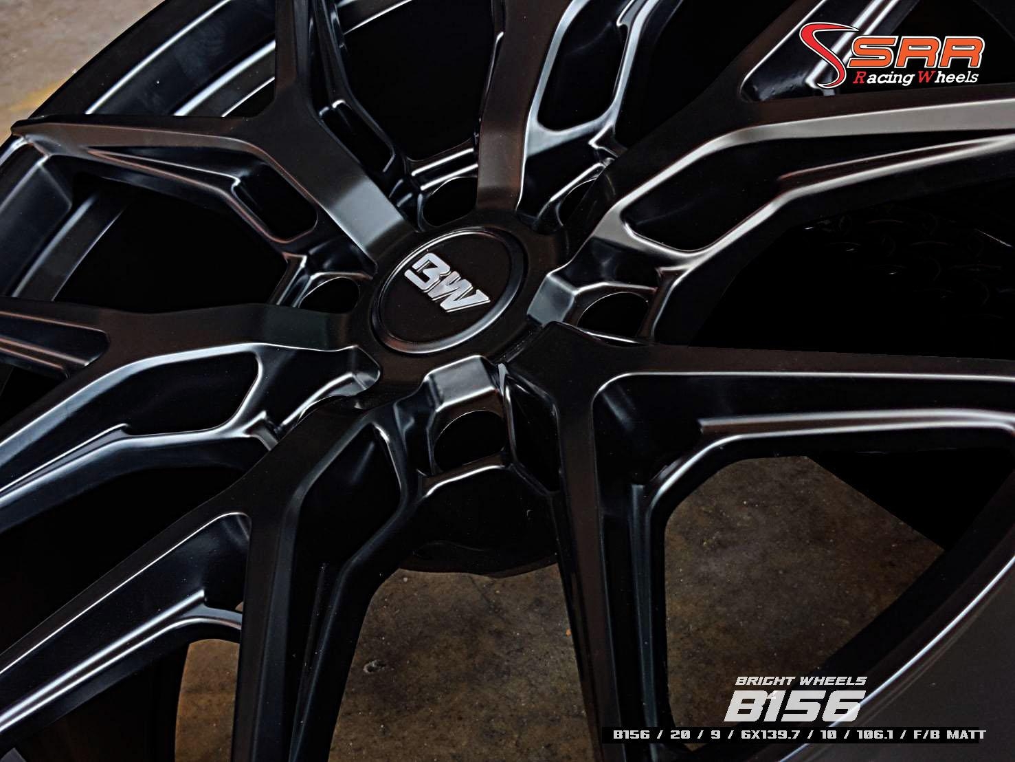 BRIGHT WHEEL : B156 20X9 6X139.7 +10 F/B MATT (ดำด้าน)