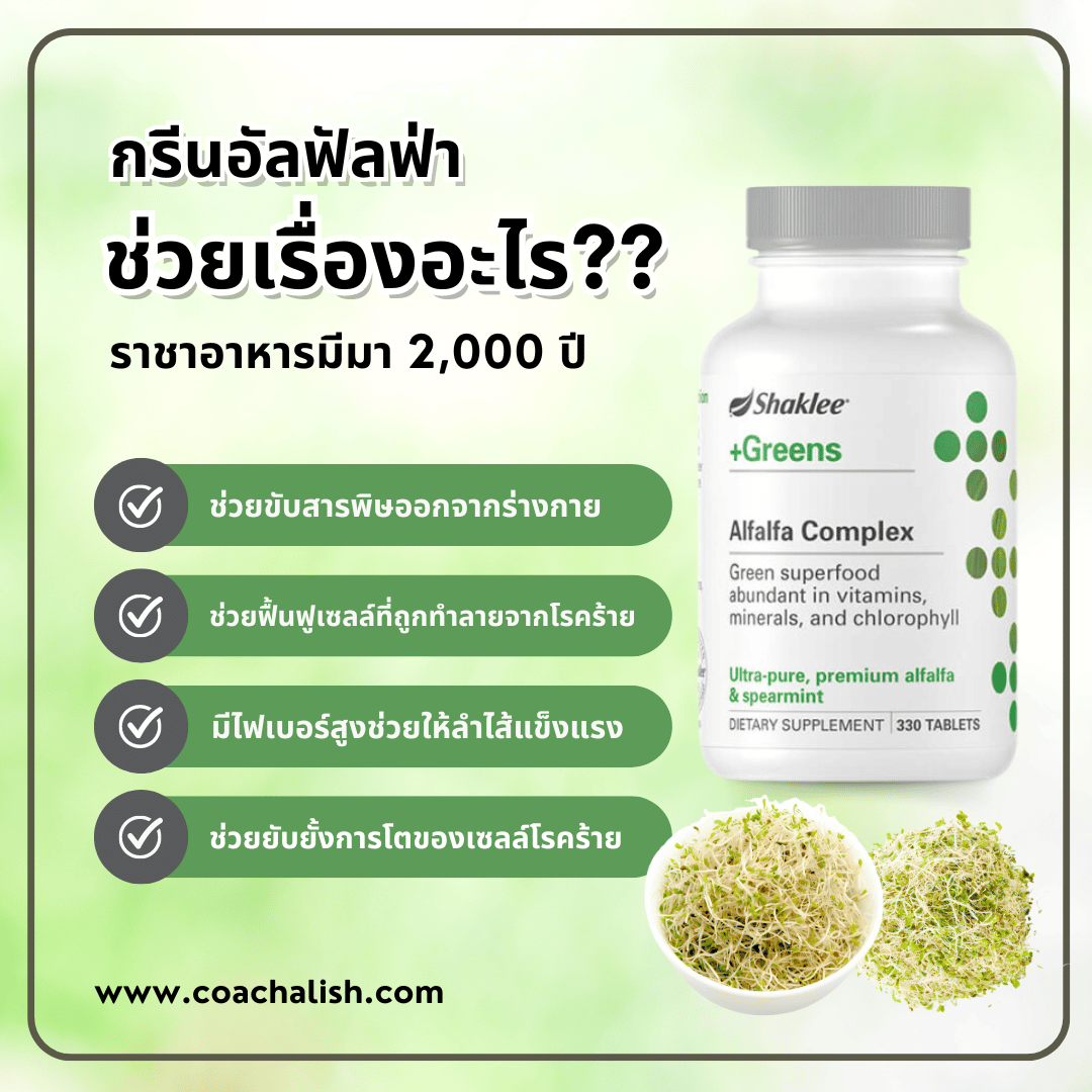 (พร้อมส่งในไทย) อัลฟัลฟ่า แชคลีย์ 330 เม็ด (Shaklee Alfalfa Complex) ราชาแห่งอาหาร 2000 ปี