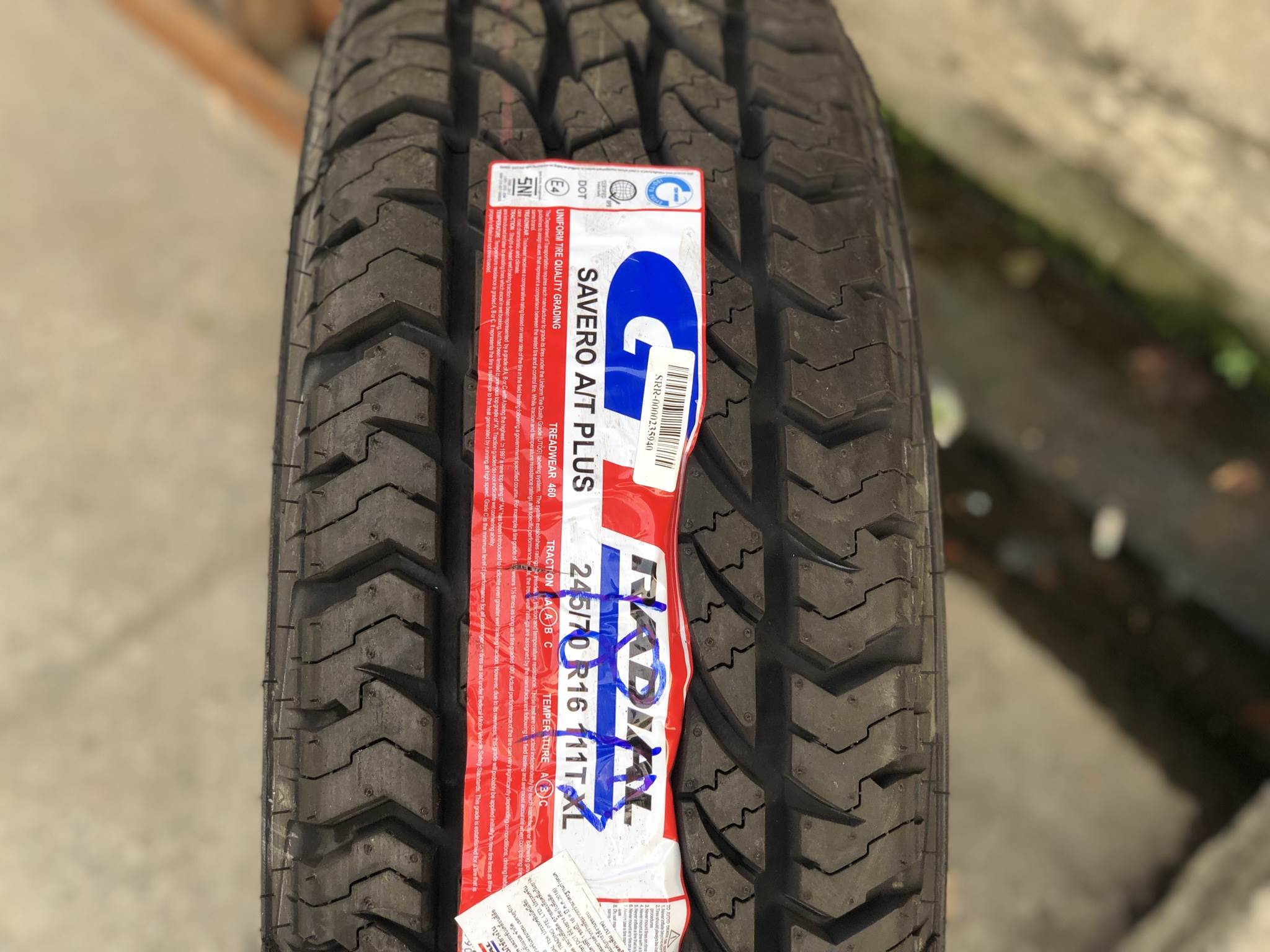 ยางใหม่ GT RADIAL SAVERO A/T PLUS 265/70-16 เส้น 2750 ปกติ 3500 ปี17