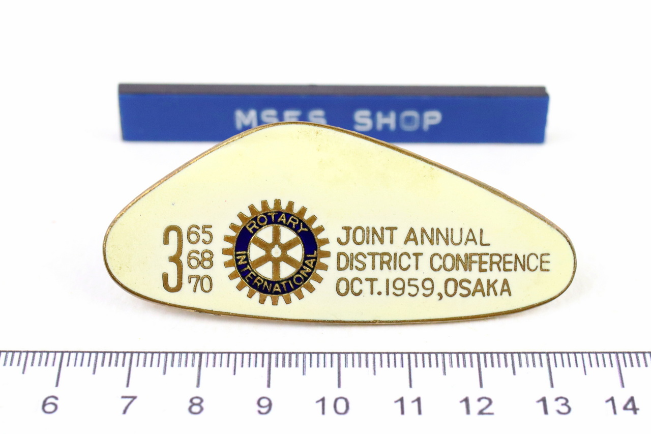 [มือสอง] คลิปหนีบเนคไท Vintage ลาย Rotary International Joint Annual District Conference Osaka 1959 - โกดังญี่ปุ่น