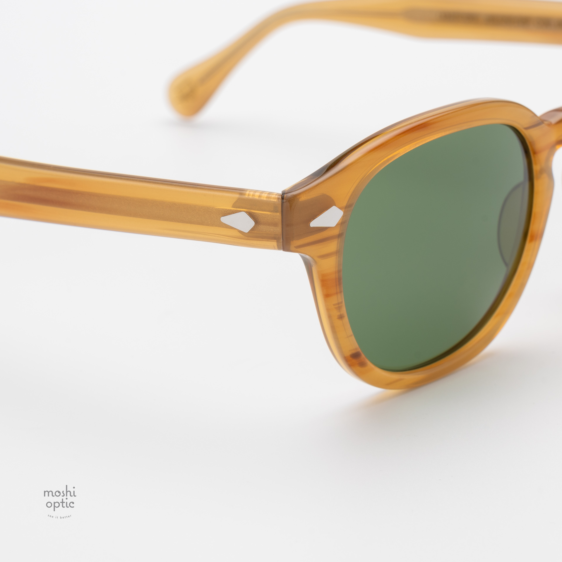 แว่นกันแดด Moscot Sun Lemtosh Blonde Calibar Green