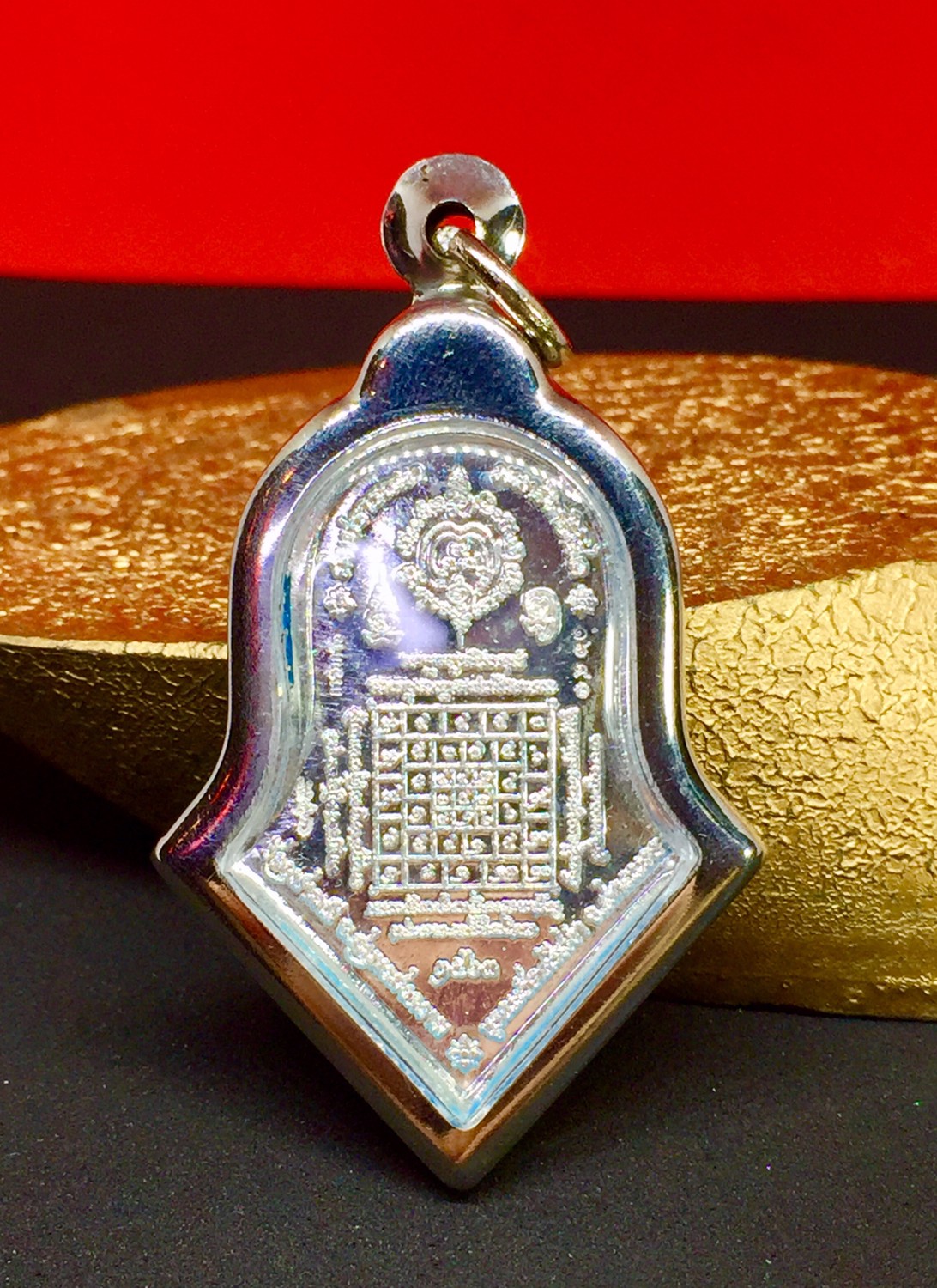 กรอบท้าวเวสสุวรรณ ทรงจำปี กรอบสแตยเลส