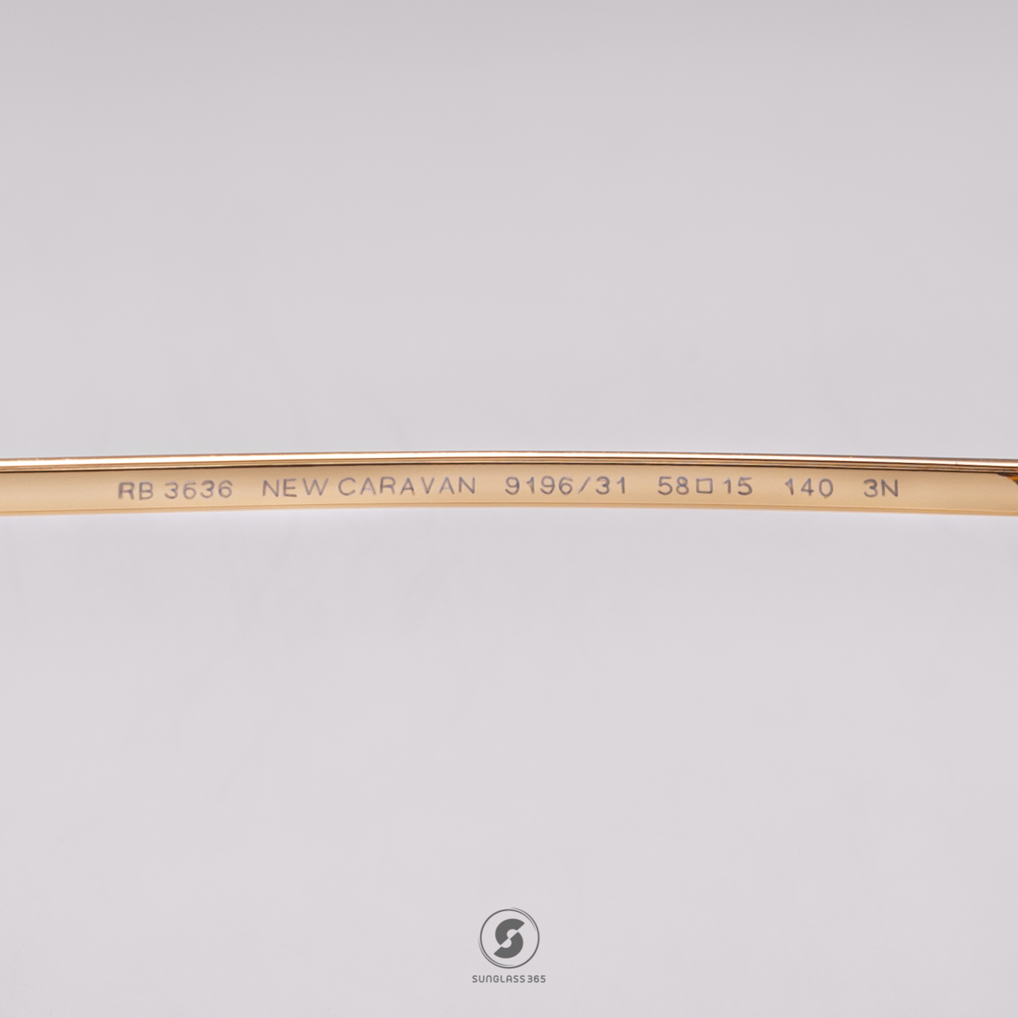 RayBan New Caravan RB3636 919631 Legend Gold G-15