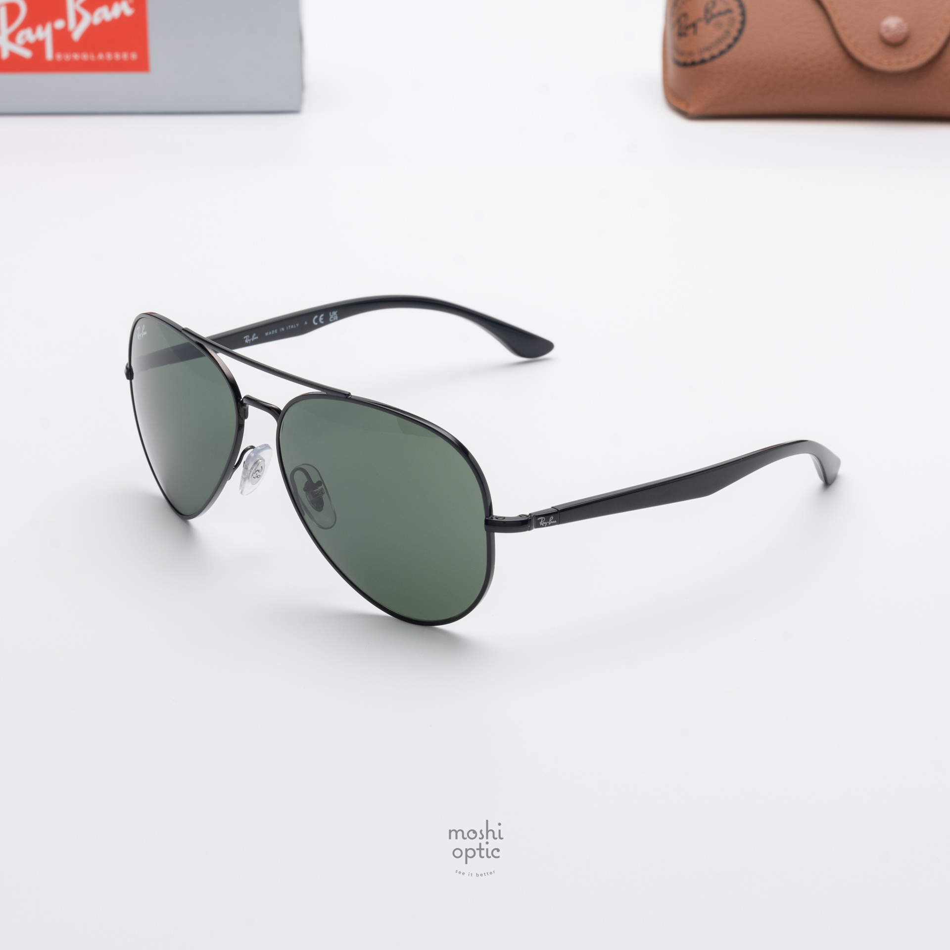 Ray Ban RB3675 001/31 Black Green