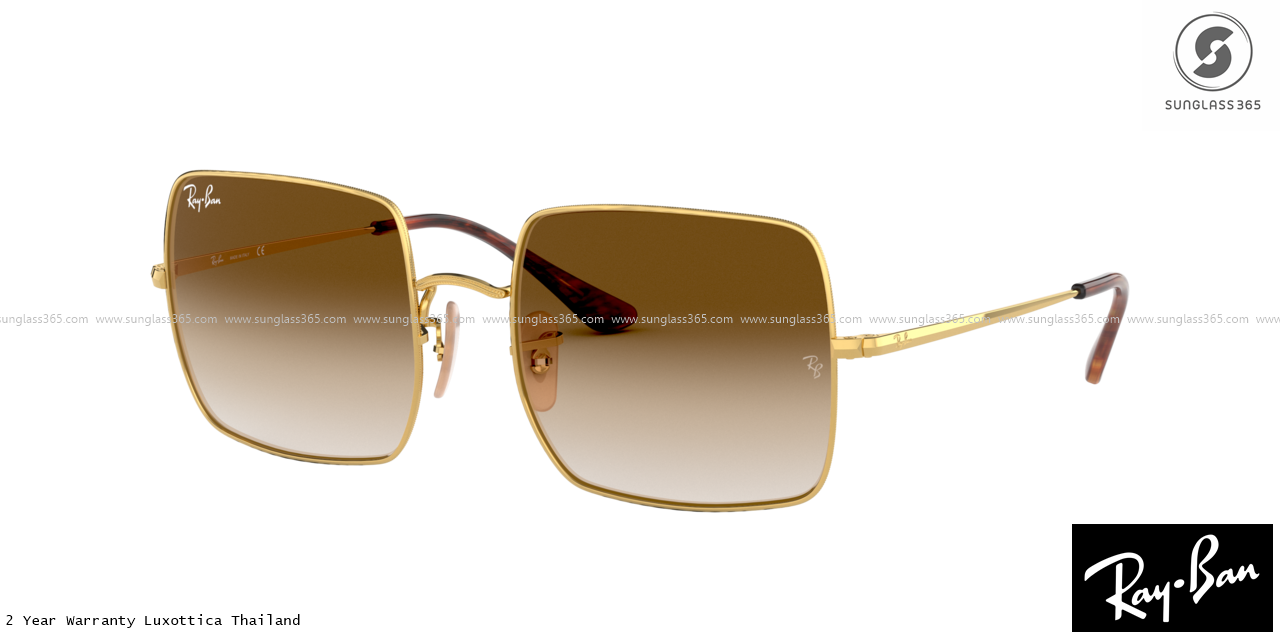 RayBan RB1971 Square 914751 Clear Gradient Brown