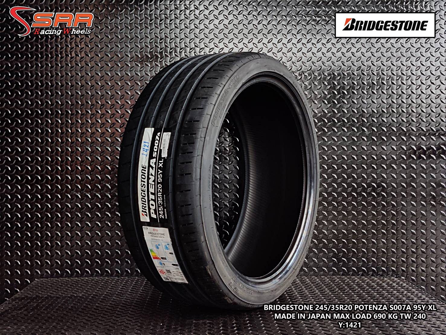 BRIDGESTONE 245/35R20 S007A ปี2021 ราคาถูก