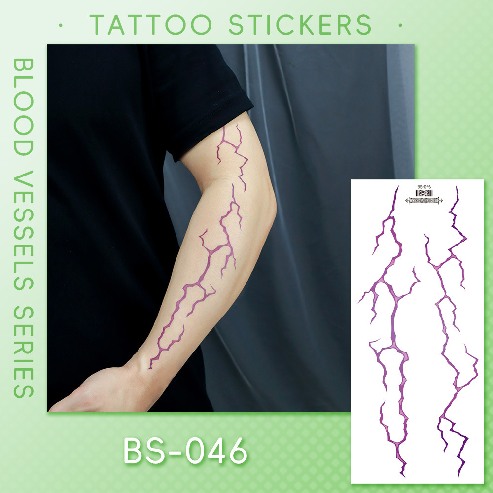 Tattooฮาโลวีน แต่งหน้าผีซอมบี้ สติ๊กเกอร์ติดหน้าลายฮาโลวีน แผ่นใหญ่