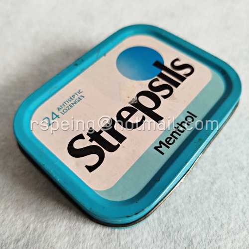 กล่องยาอม Strepsils Menthol