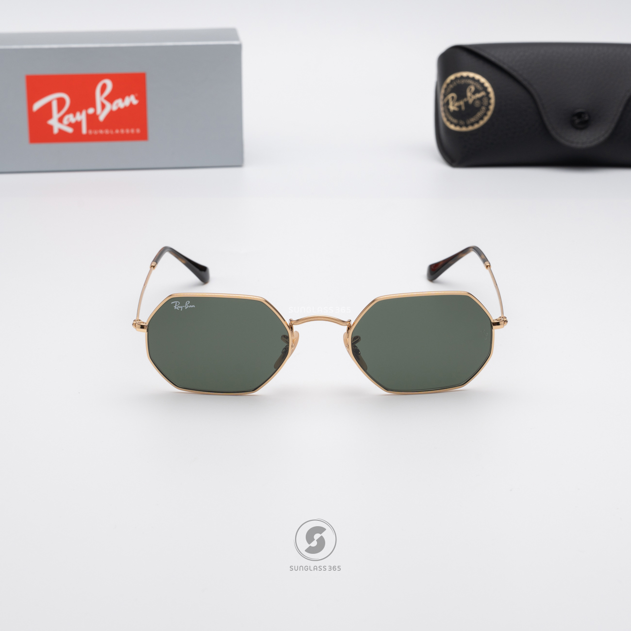 RayBan Octagonal RB3556N 001 Gold