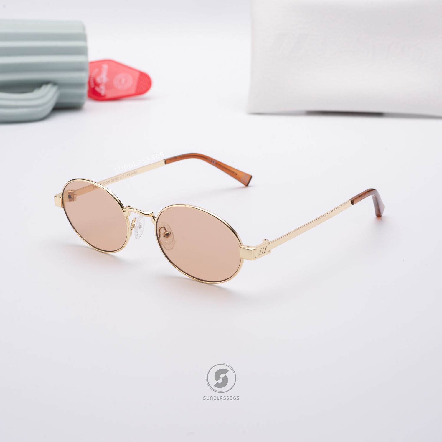 แว่นกันแดด Le Specs LSP2452453 POSEIDON DEUX Gold - Tan Tint