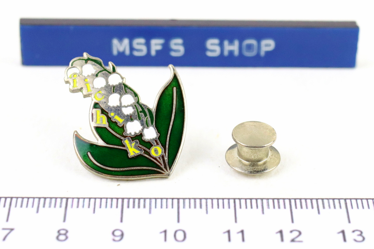 [มือสอง] เข็มกลัดโลหะ Vintage Enamel Pin ลาย Icchiko - โกดังญี่ปุ่น