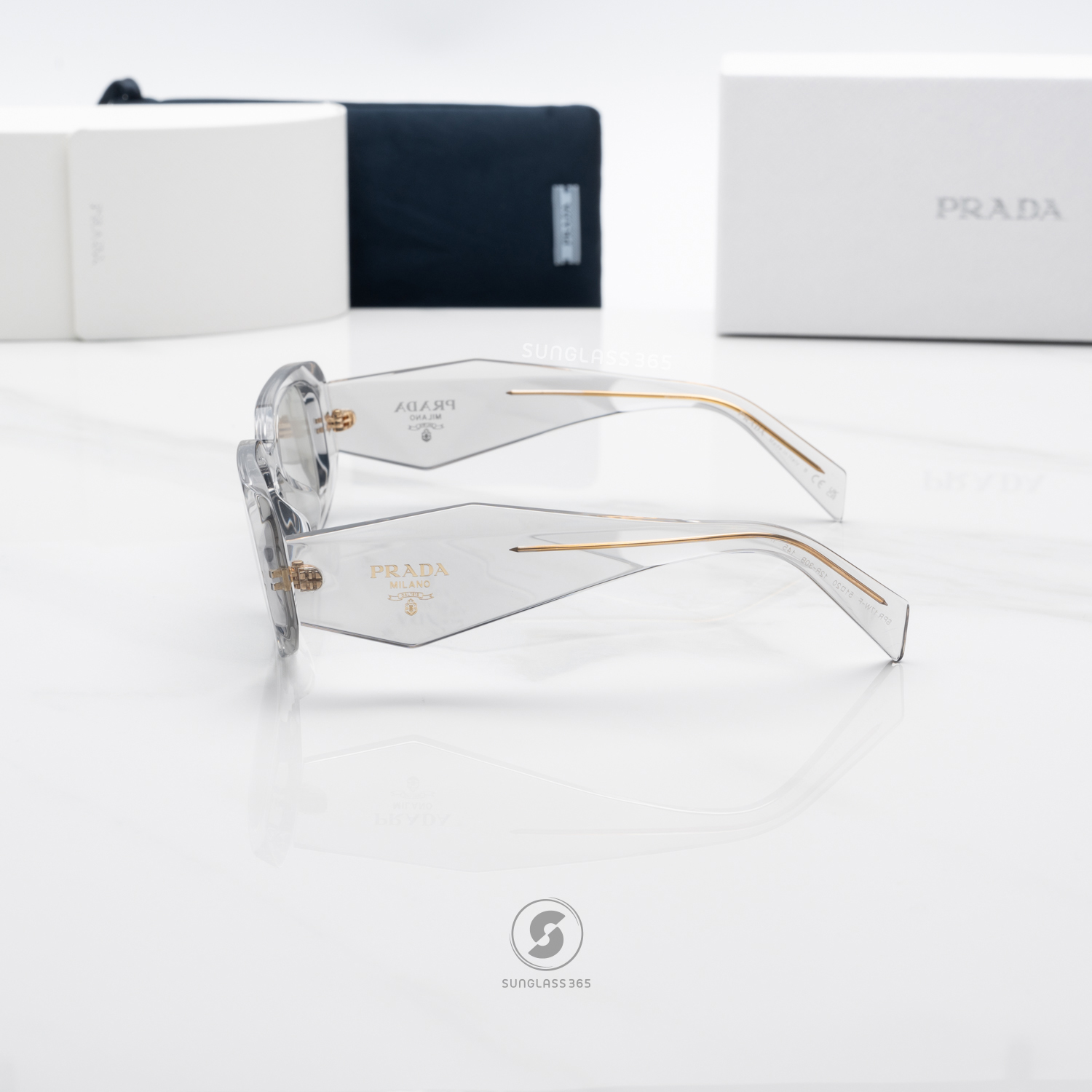 PRADA Symbole PR17WSF 12R30B Transparent Grey