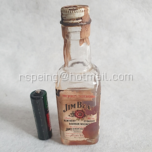 เหล้าขวดเล็ก เหล้าแท้ขวดแก้ว Jim Beam Kentucky Whisky