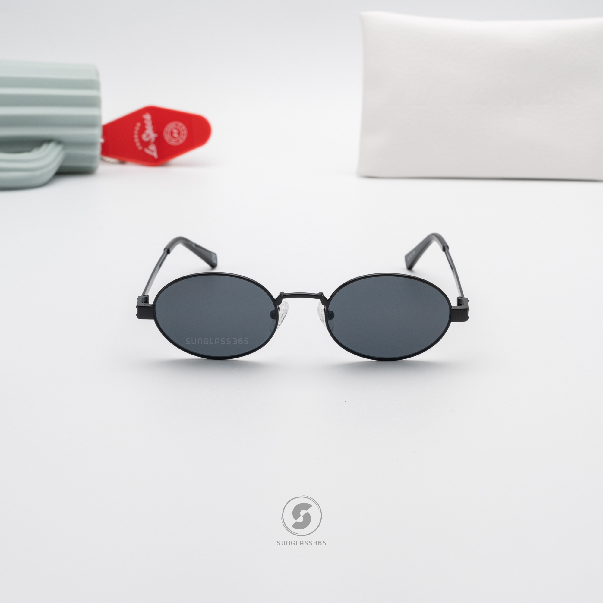 แว่นกันแดด Le Specs LSP2452416 POSEIDON DEUX Matte Black - Smoke Mono