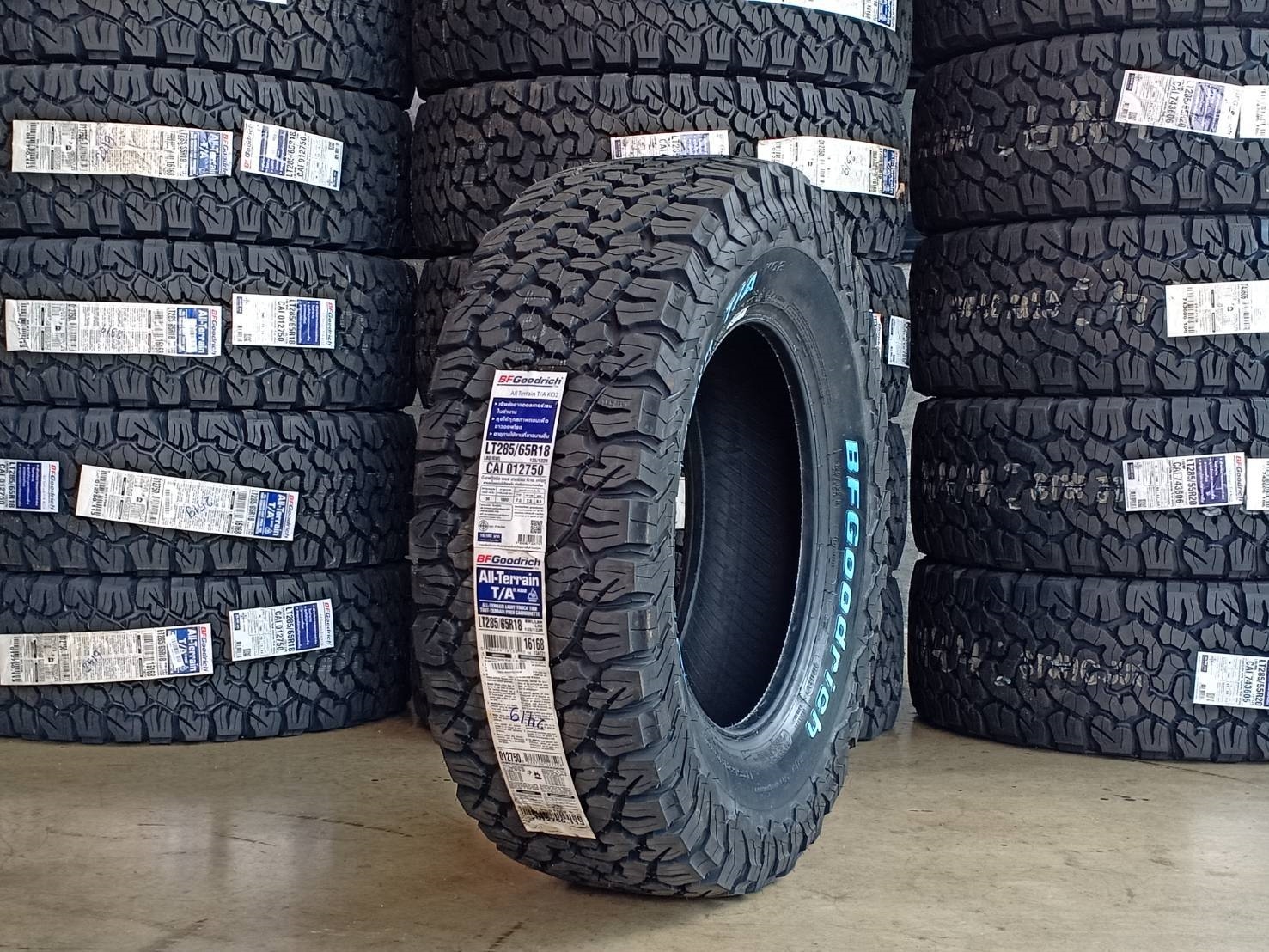 มาใหม่ BF GOODRICH KO2 285/65-18 ปี19 ยางใหม่ จาก USA ตัวหนังสือขาว