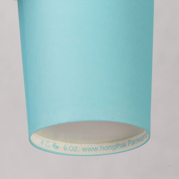 แก้วกระดาษ สีฟ้าพาสเทล 6 ออนซ์