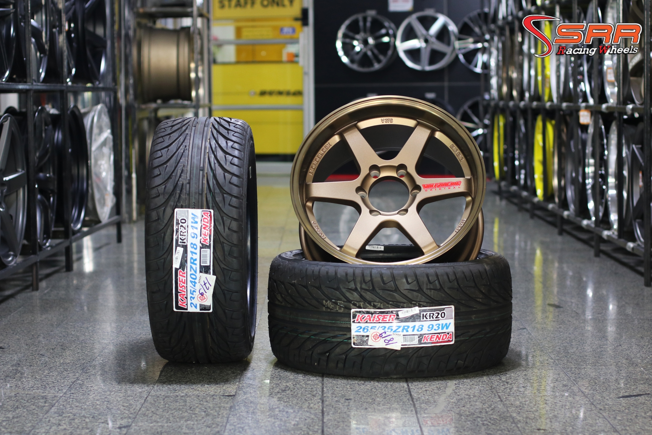 ล้อTE37 พร้อมยาง Kenda