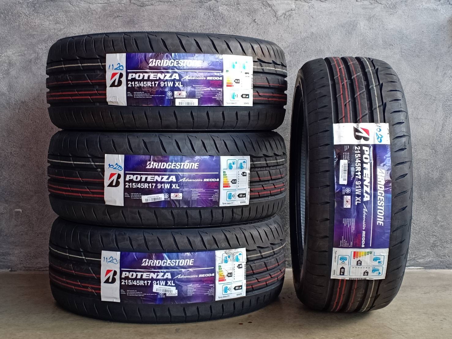 BRIDGESTONE 215/45R17 POTENZA RE004 91W XL MADE IN THAILAND