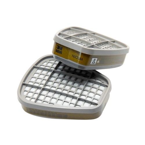 3M 6006 ไส้กรองไอระเหย สารตัวทำละลาย, กรดแก๊ส ฯลฯ สำหรับหน้ากาก 3M ไส้กรองคู่