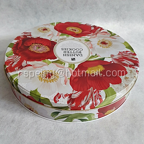 กล่องขนมคุ้กกี้ S&P Danish Butter Cookies ลายดอกไม้